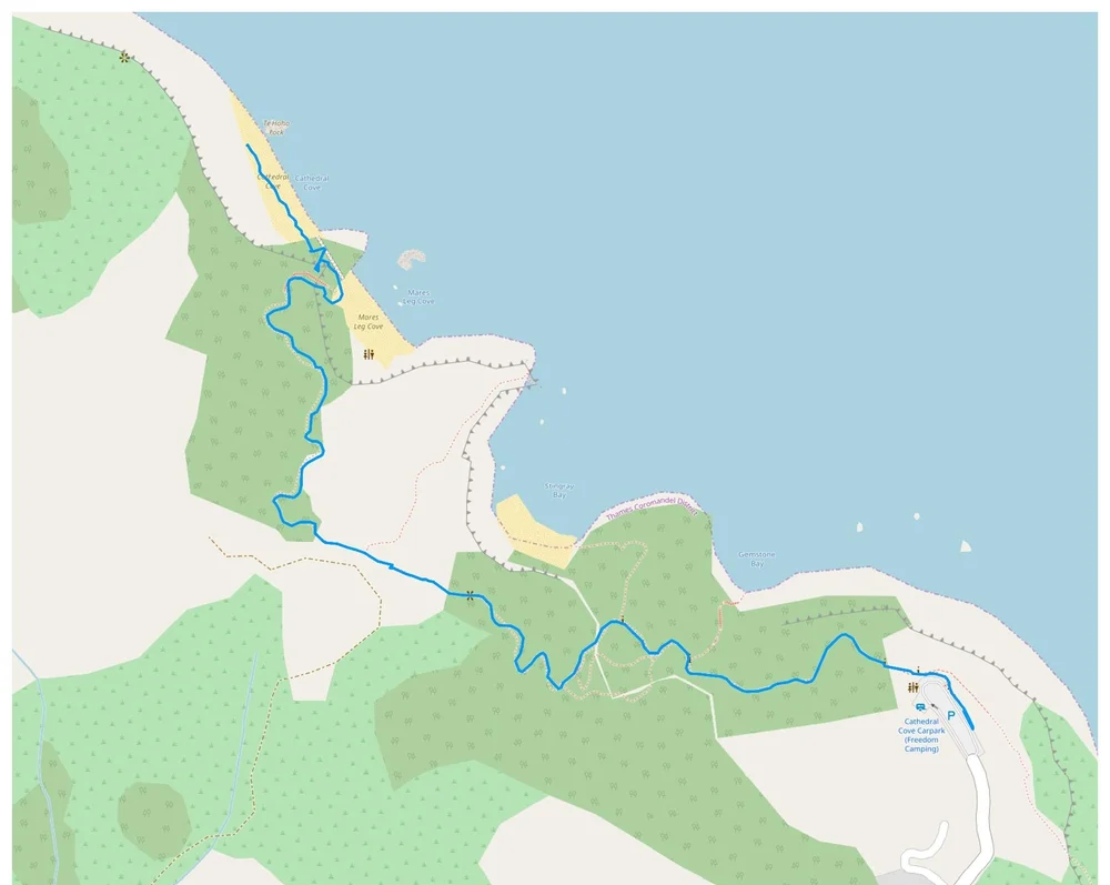 Cathedral Cove New Zealand Map Hike To Cathedral Cove — Hahei, New Zealand — Backcountrycow | Backpacking  And Outdoor Travel