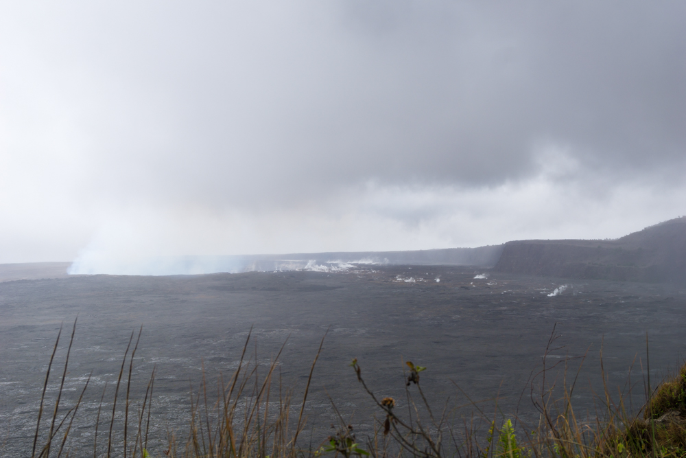 Looking out at the caldera below