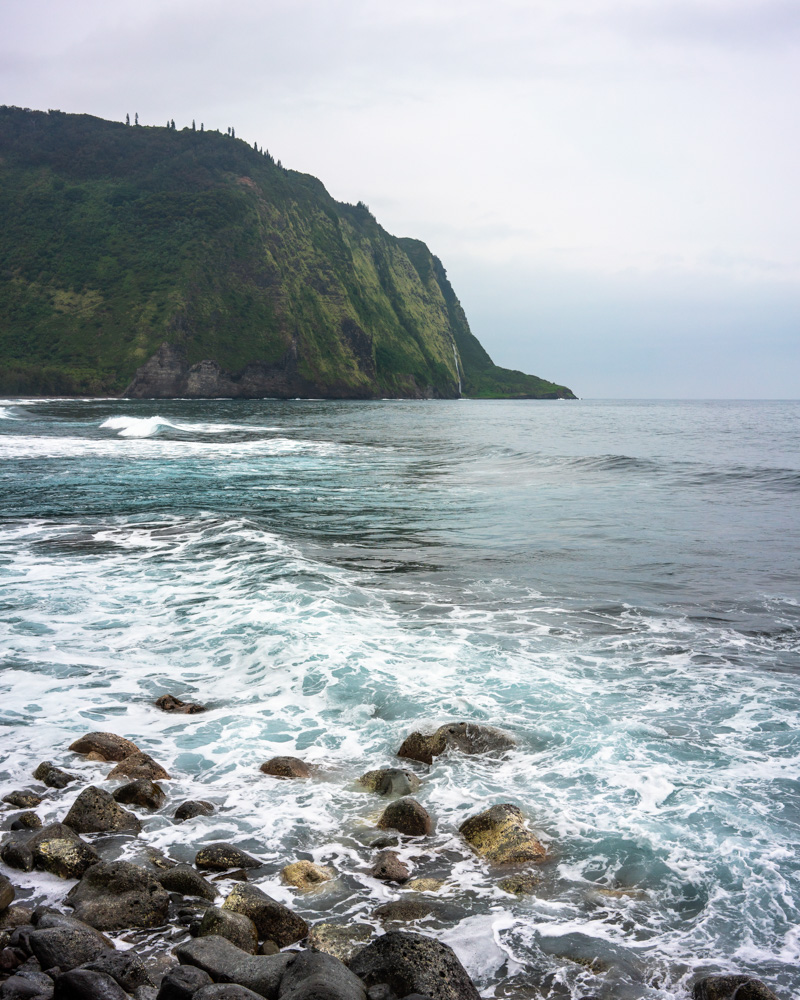 Waterfalls were running into the ocean!