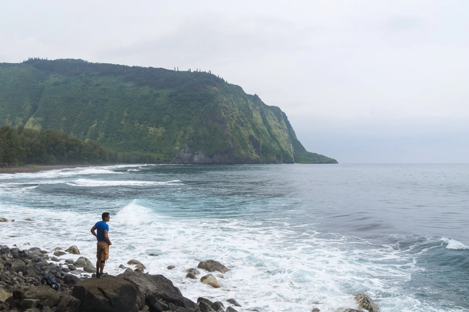 Looking out over the ocean from the east side