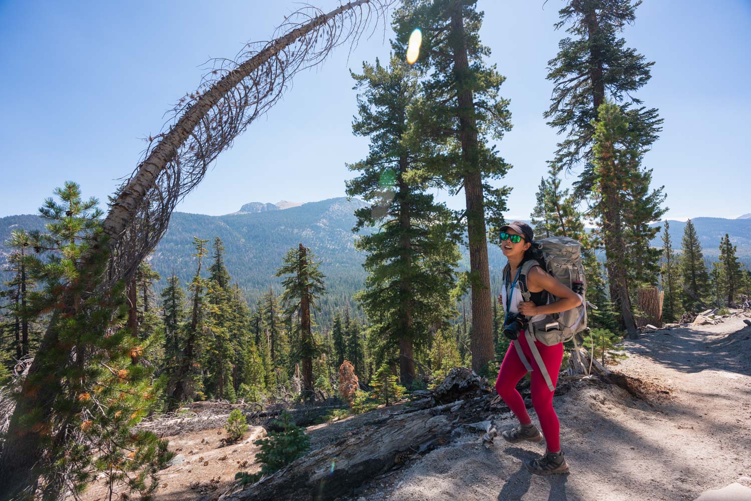 Climbing up early on in the hike