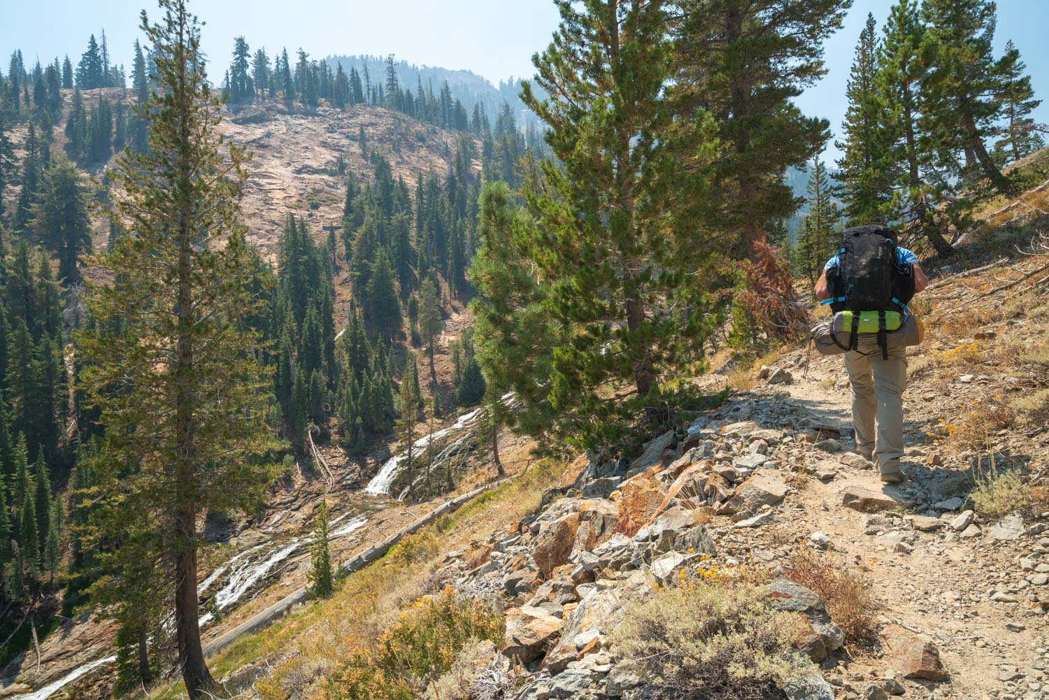 hiking past minaret creek falls