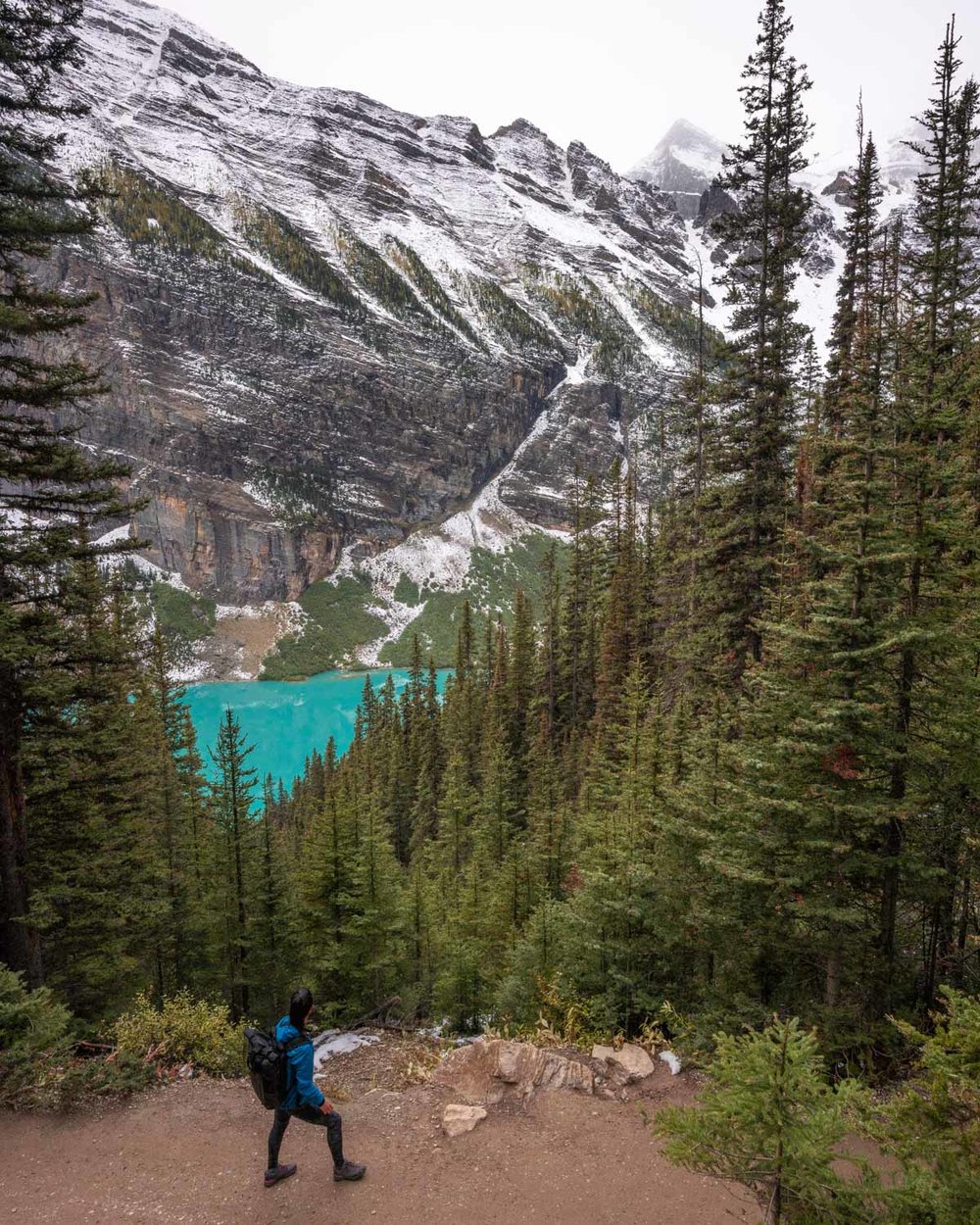 Looking down on Lake Louise