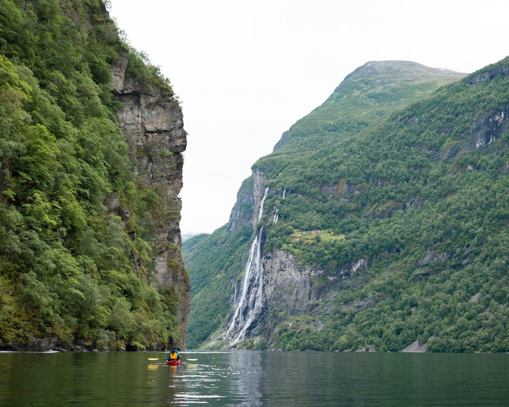 Things to do in Geiranger: kayak the fjord