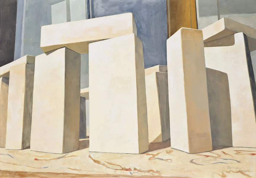 Stonehenge, acrylic on linen, 40” x 56”