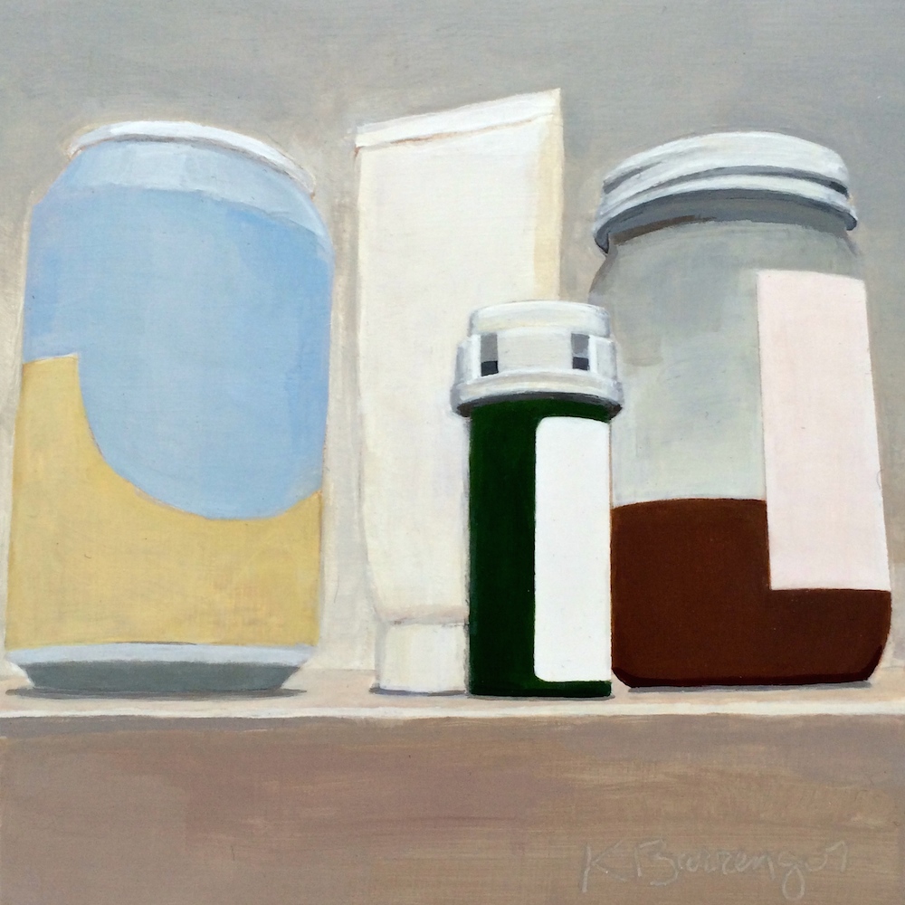 Pop and Pills, acrylic on panel, 6” x 6” (SOLD)