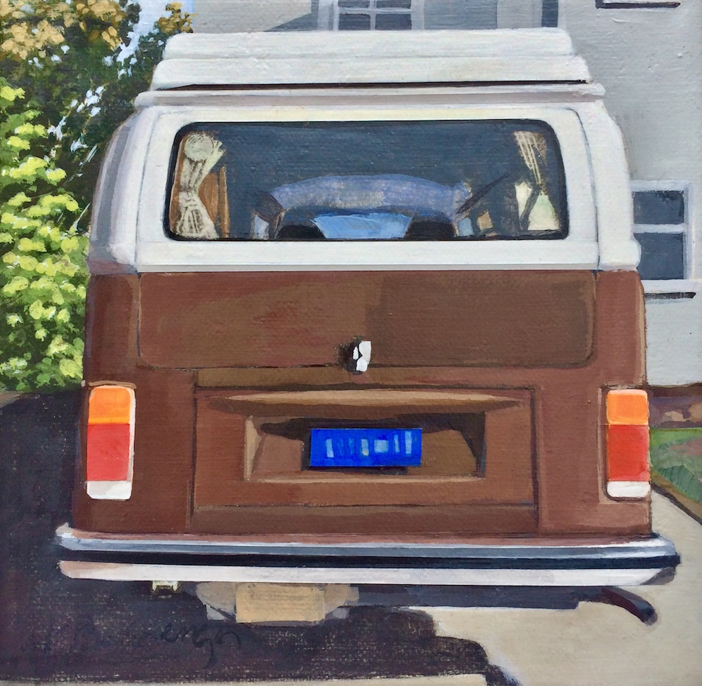Westfalia, acrylic on linen, 6” x 6” (SOLD)
