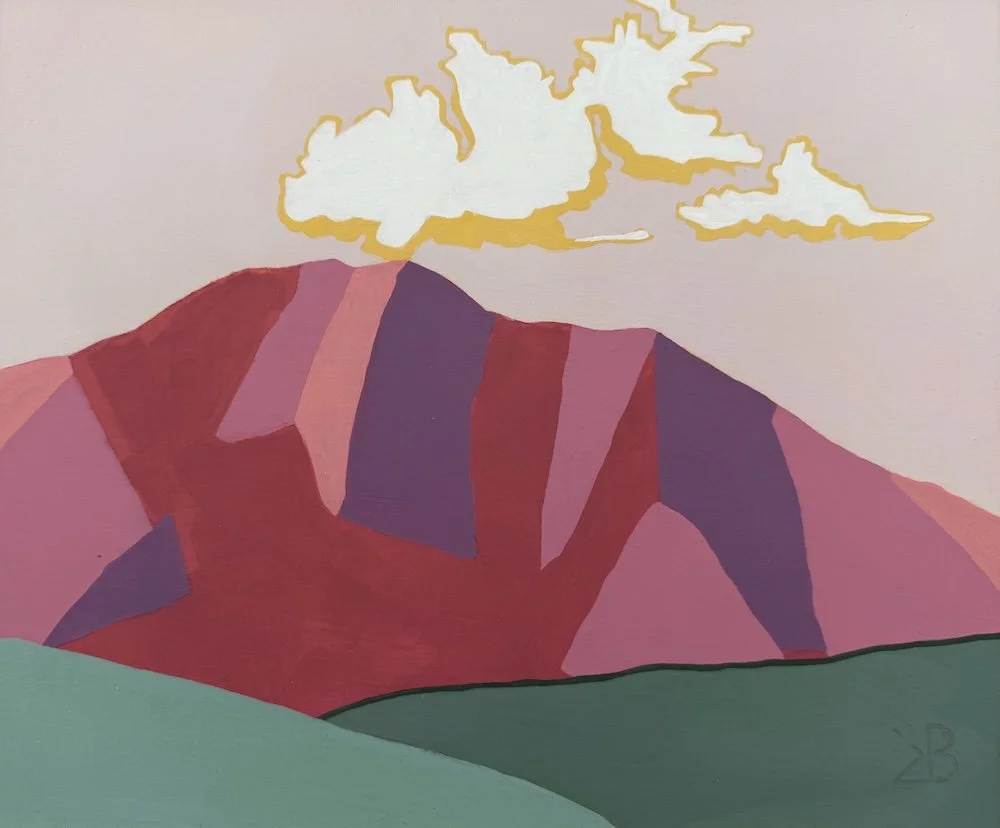 Mt Tam at Sunset, acrylic on panel, 10x12 inches (SOLD)