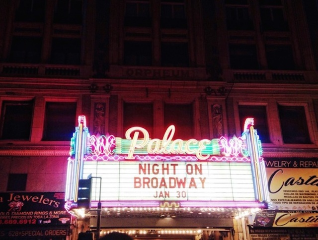 Night on Broadway celebration, Downtown Los Angeles. The festival was part of the larger Bringing Back Broadway initiative.