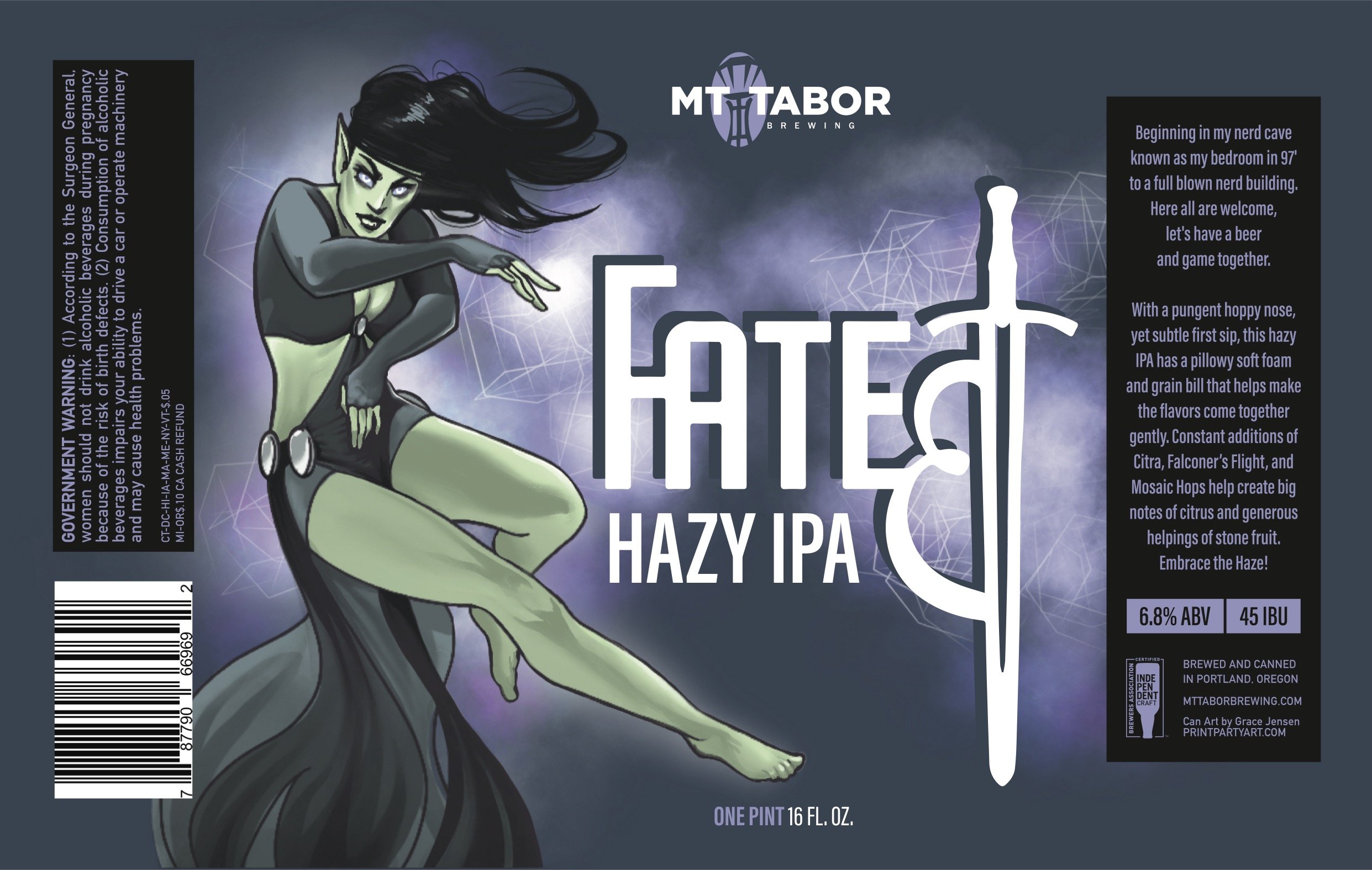 Fate Hazy IPA Label