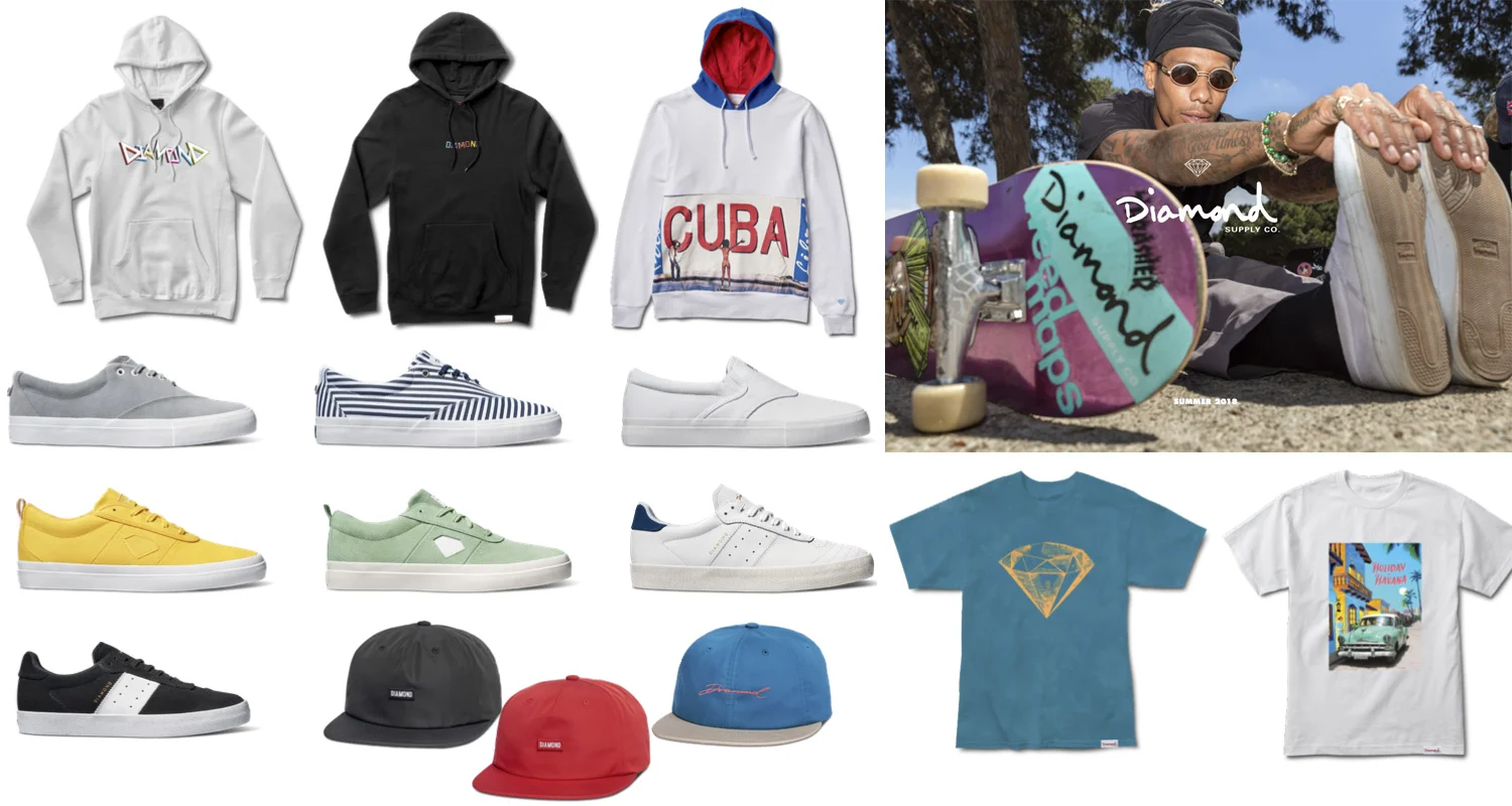 Einige Teile der Summer 2018 Kollektion von DIAMOND SUPPLY CO.
