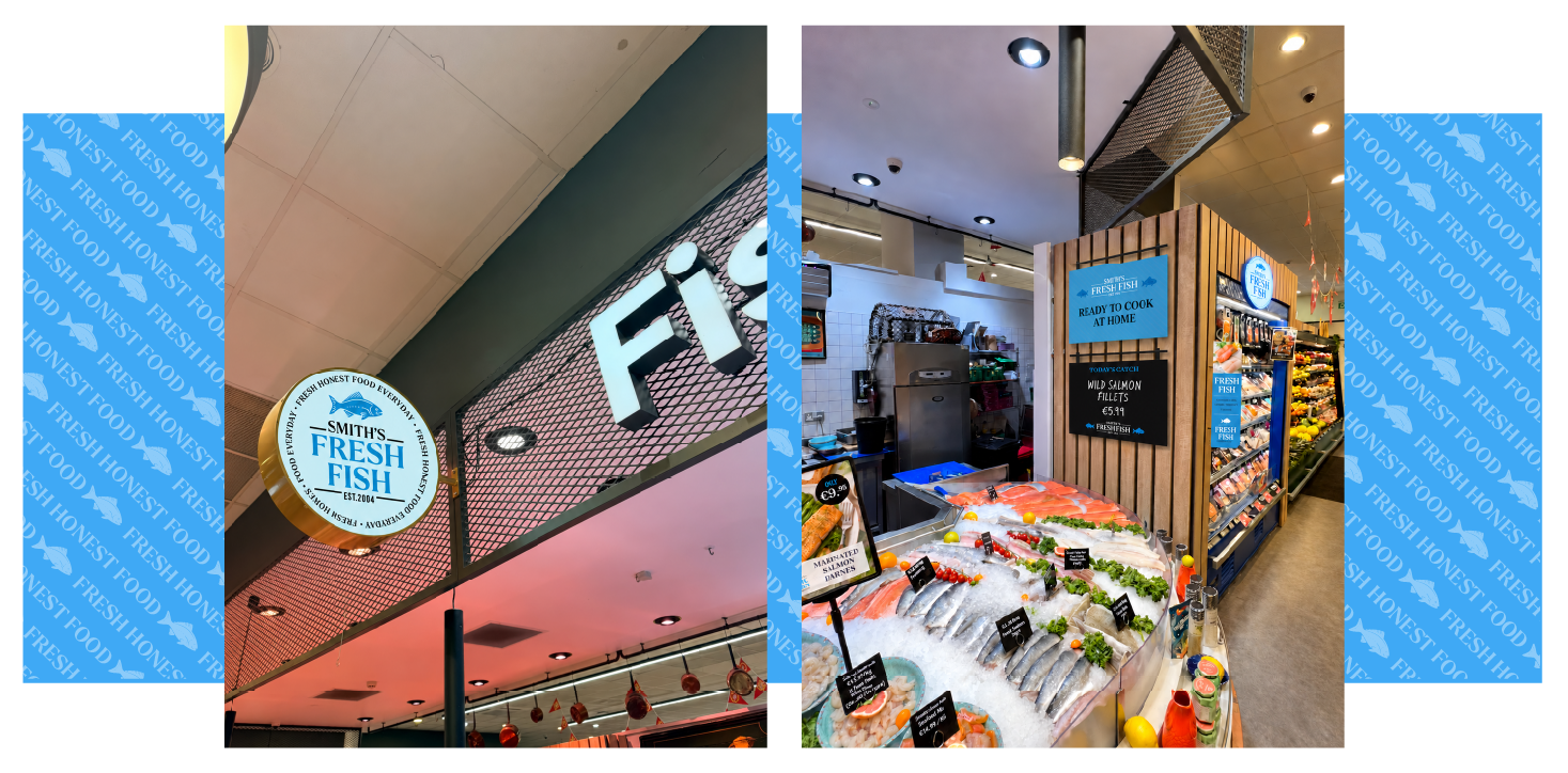 Smiths Fresh Fish department signage