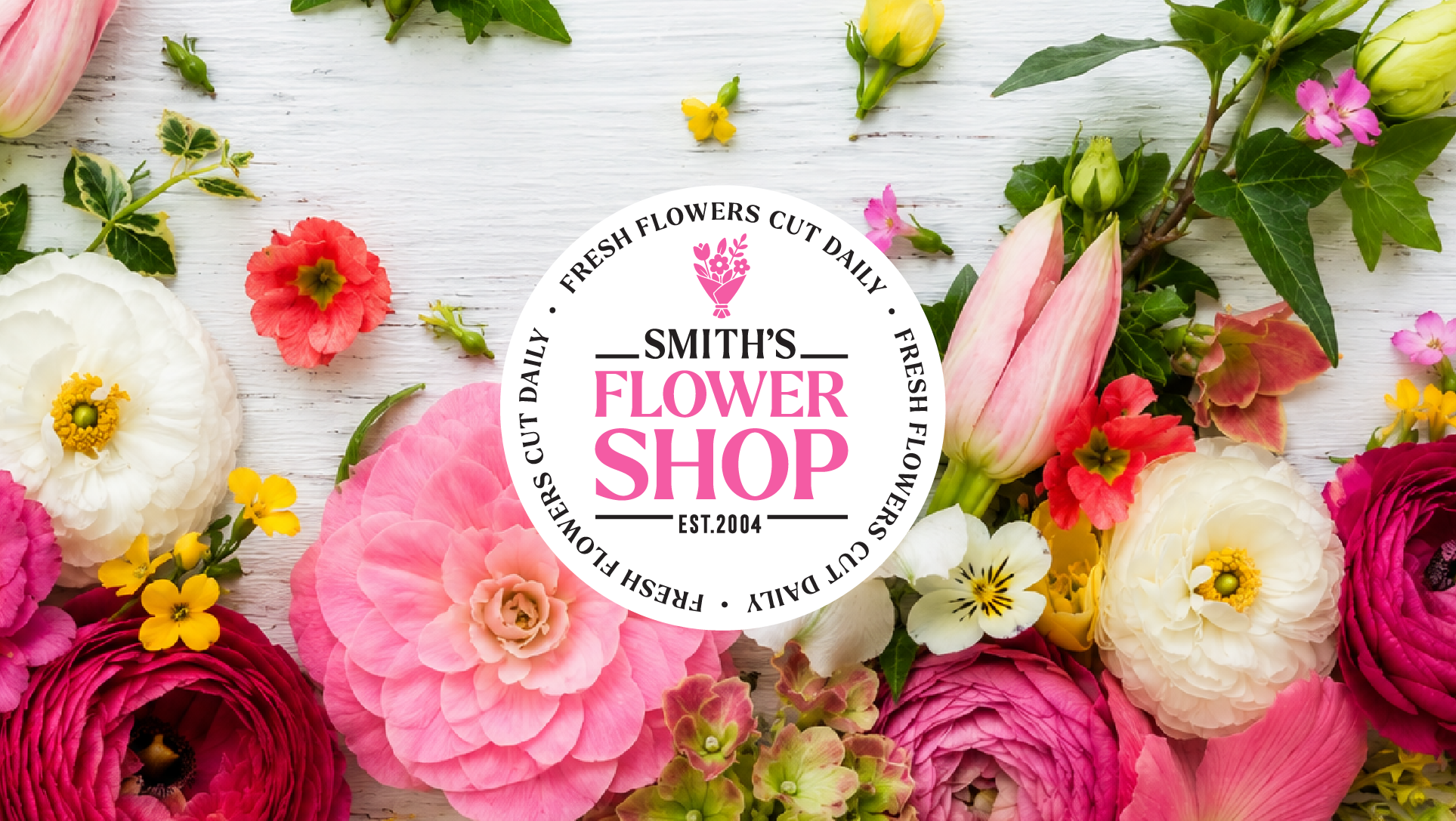 Smiths Flower Shop visual identity and branding