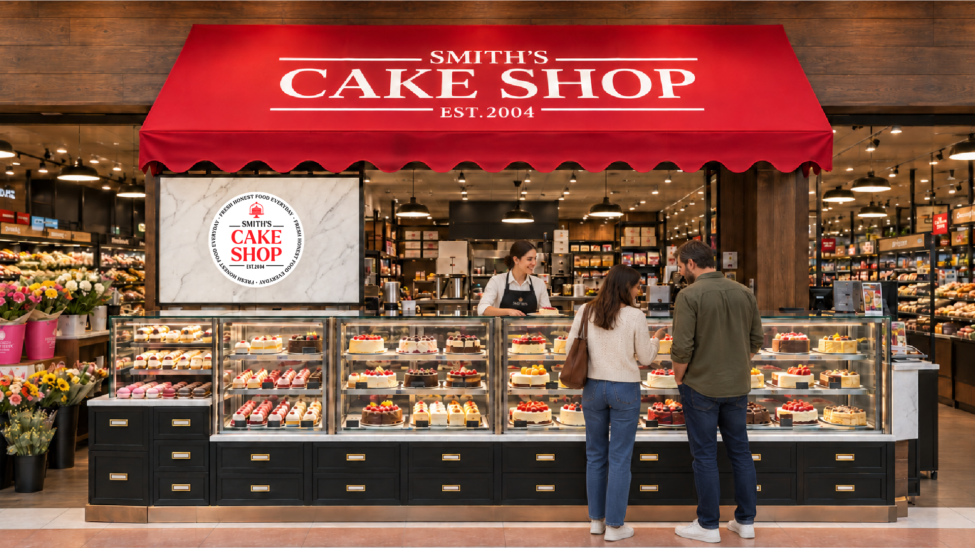 Smiths Cake Shop branded canopy
