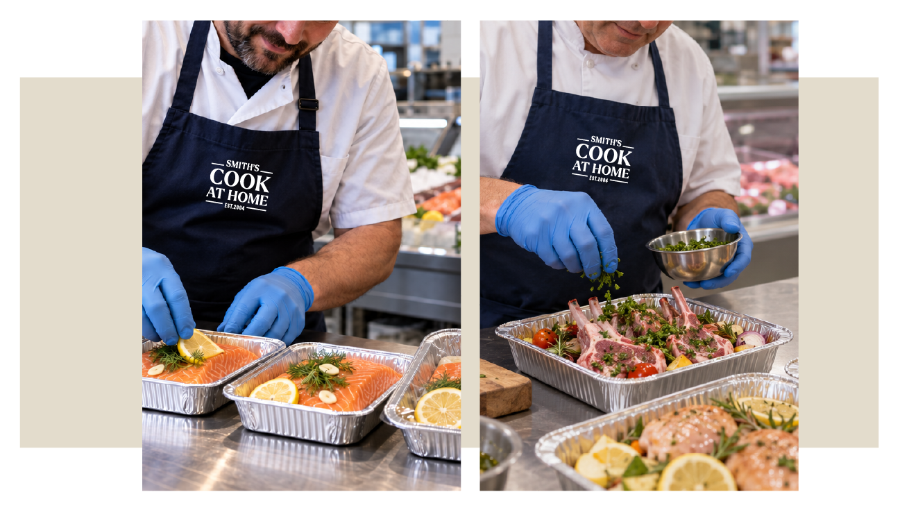 Food preparation for Smiths Cook At Home