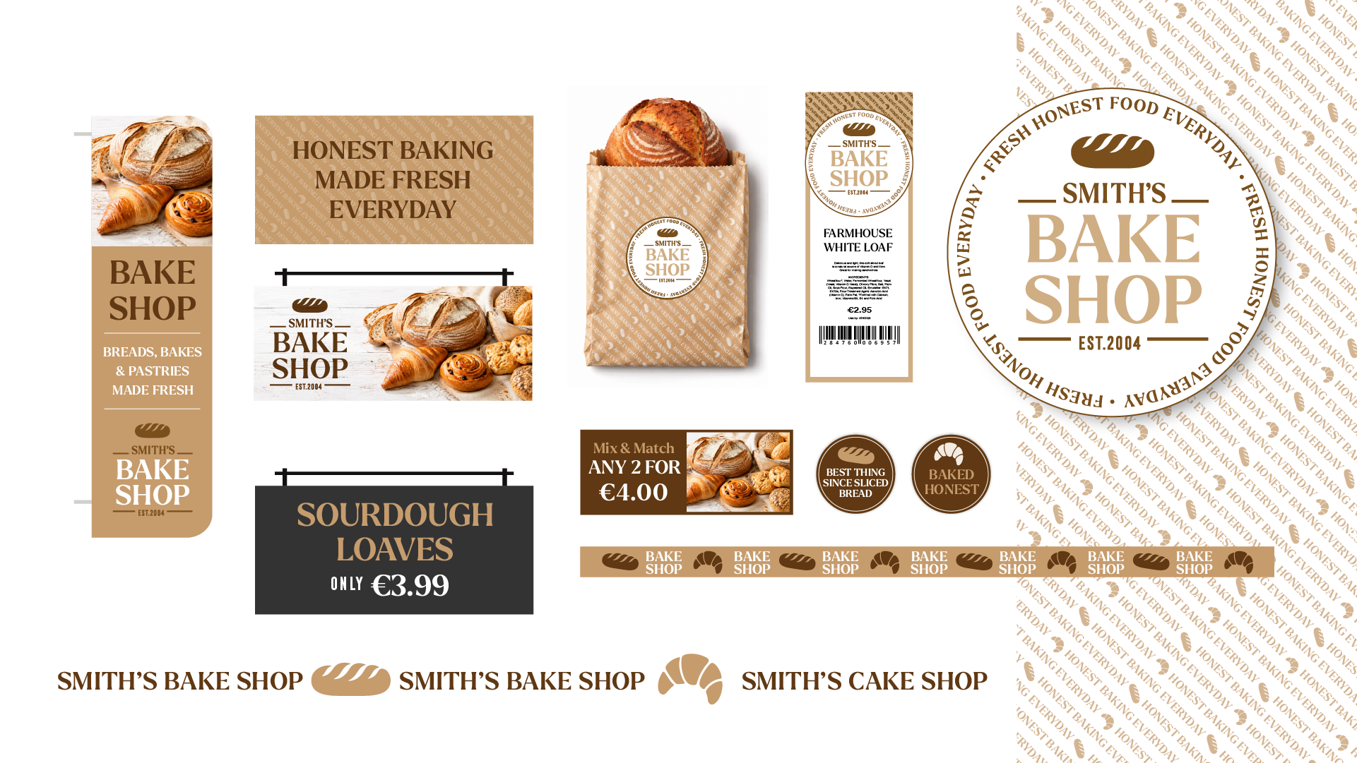 Overview of the Smiths Bake Shop branding
