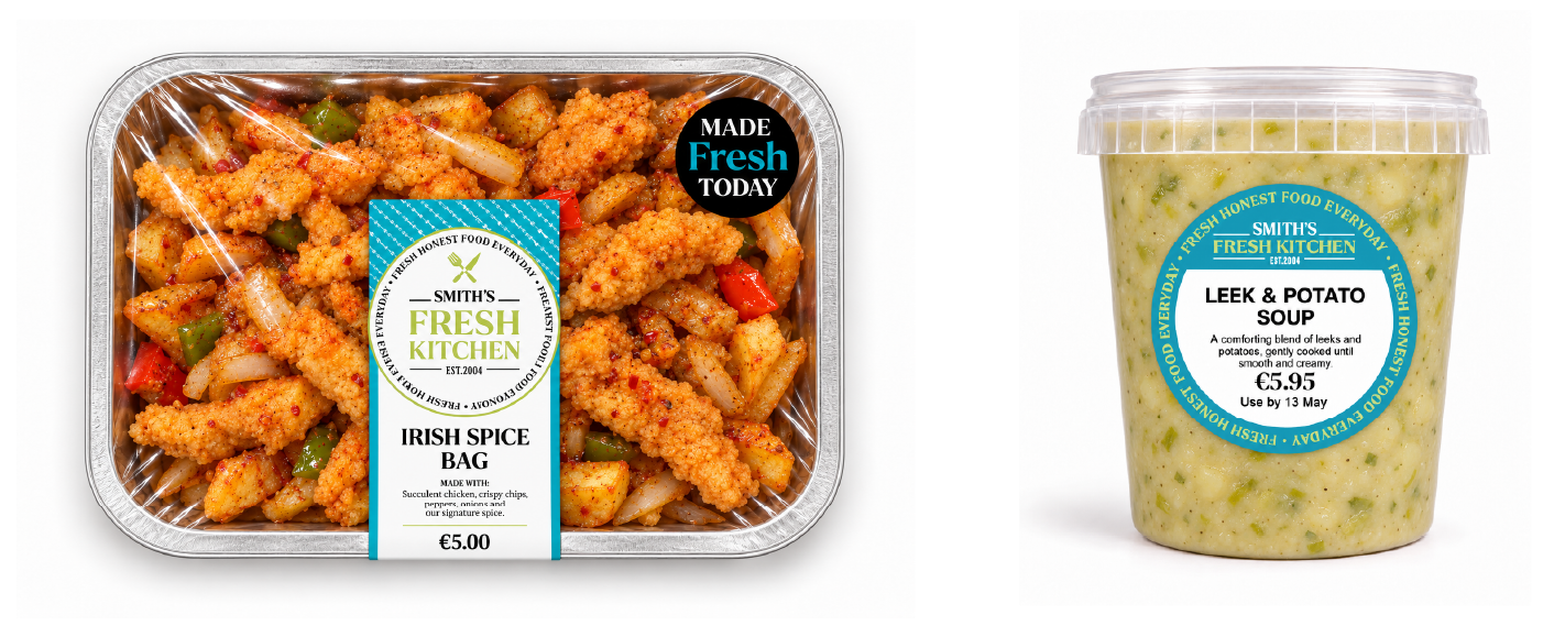 Smiths Kitchen Ready Meals foil tray packaging