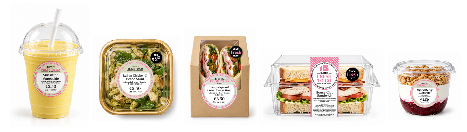 Smiths Fresh to Go branded packaging range