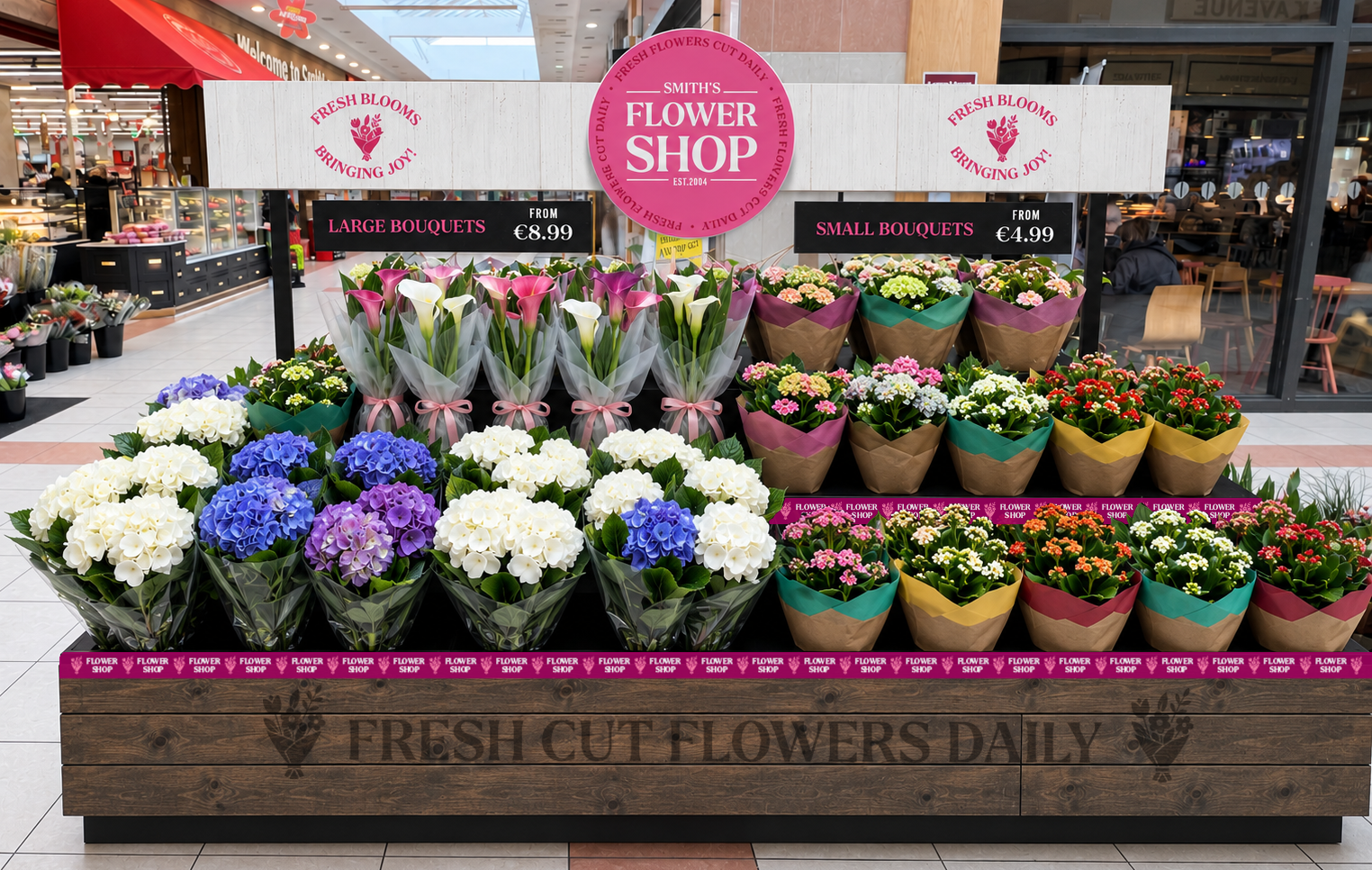 Smiths Flower Shop in-store flower display