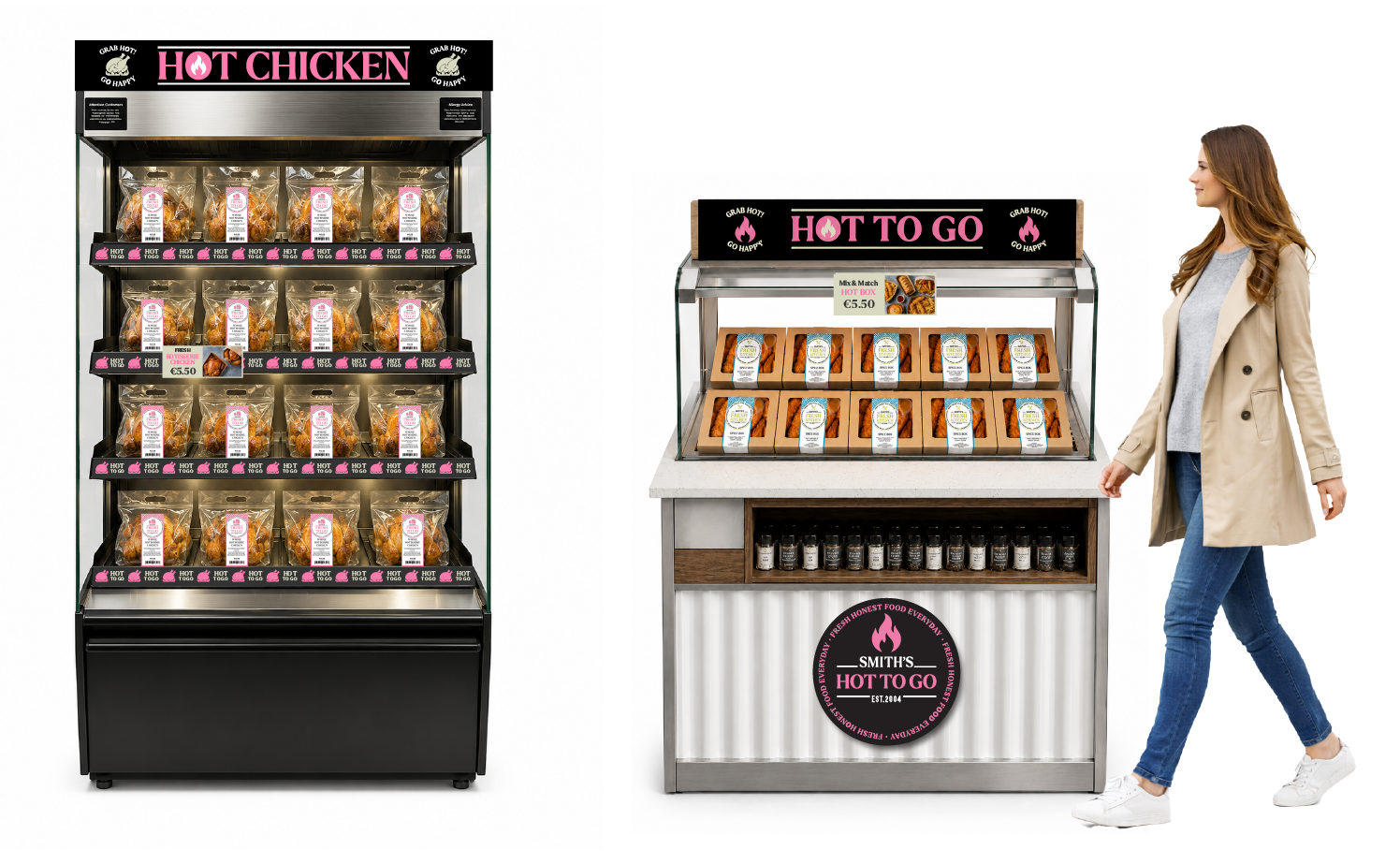 Smiths Hot to Go heated display units
