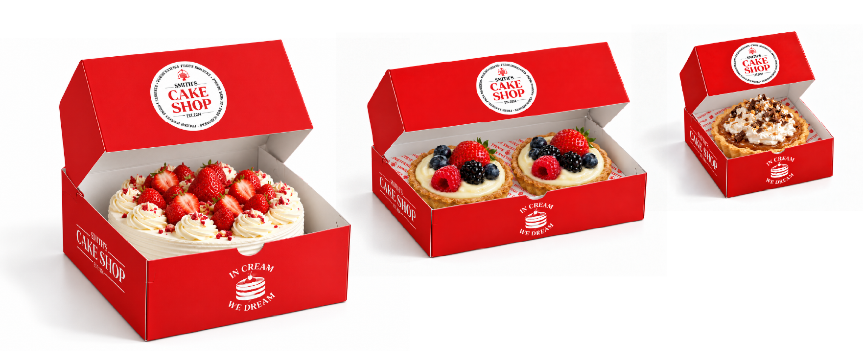 Smiths Cake Shop cake box packaging