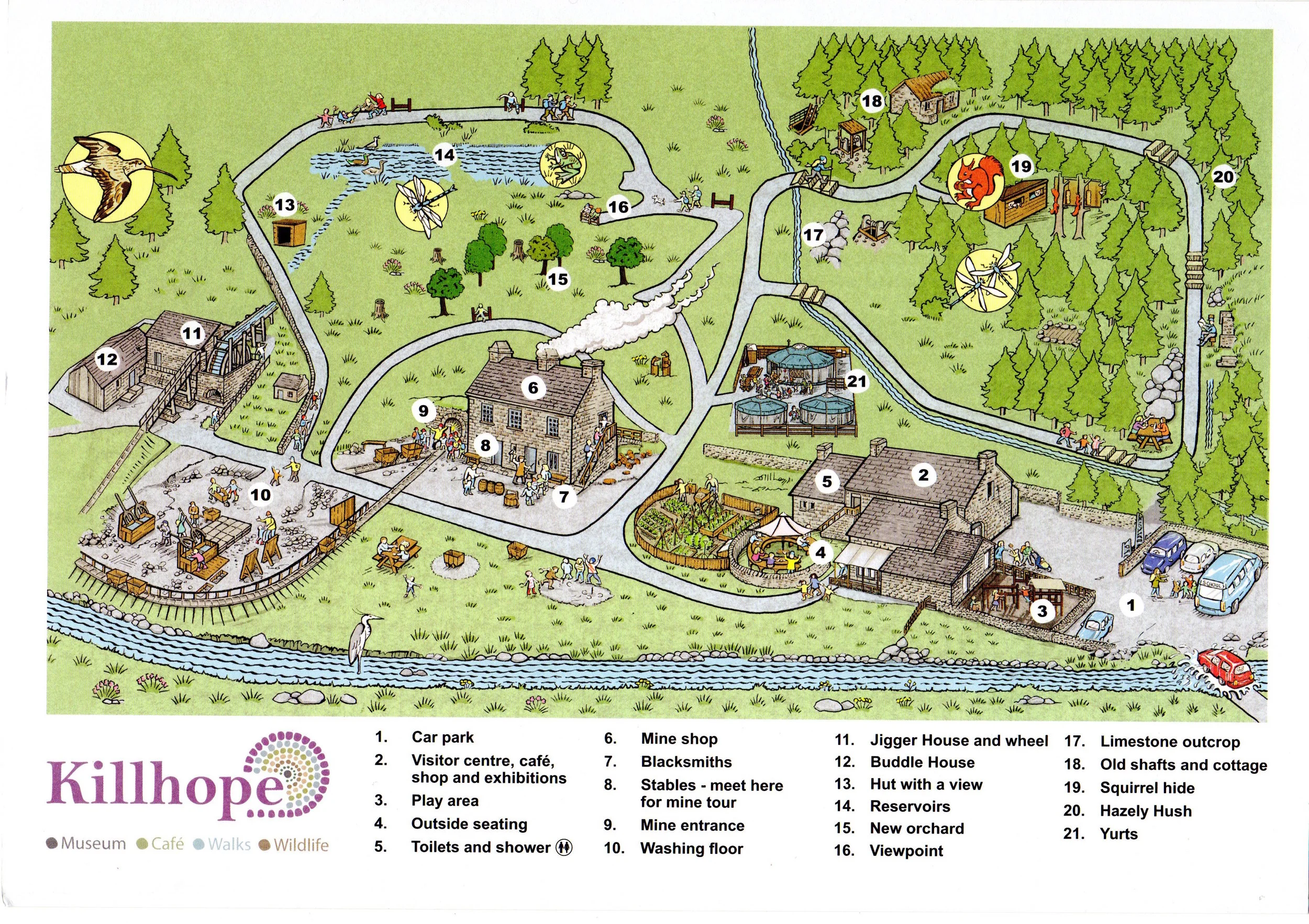 Map of the whole Killhope site shared here with the kind permission of Durham County Council.