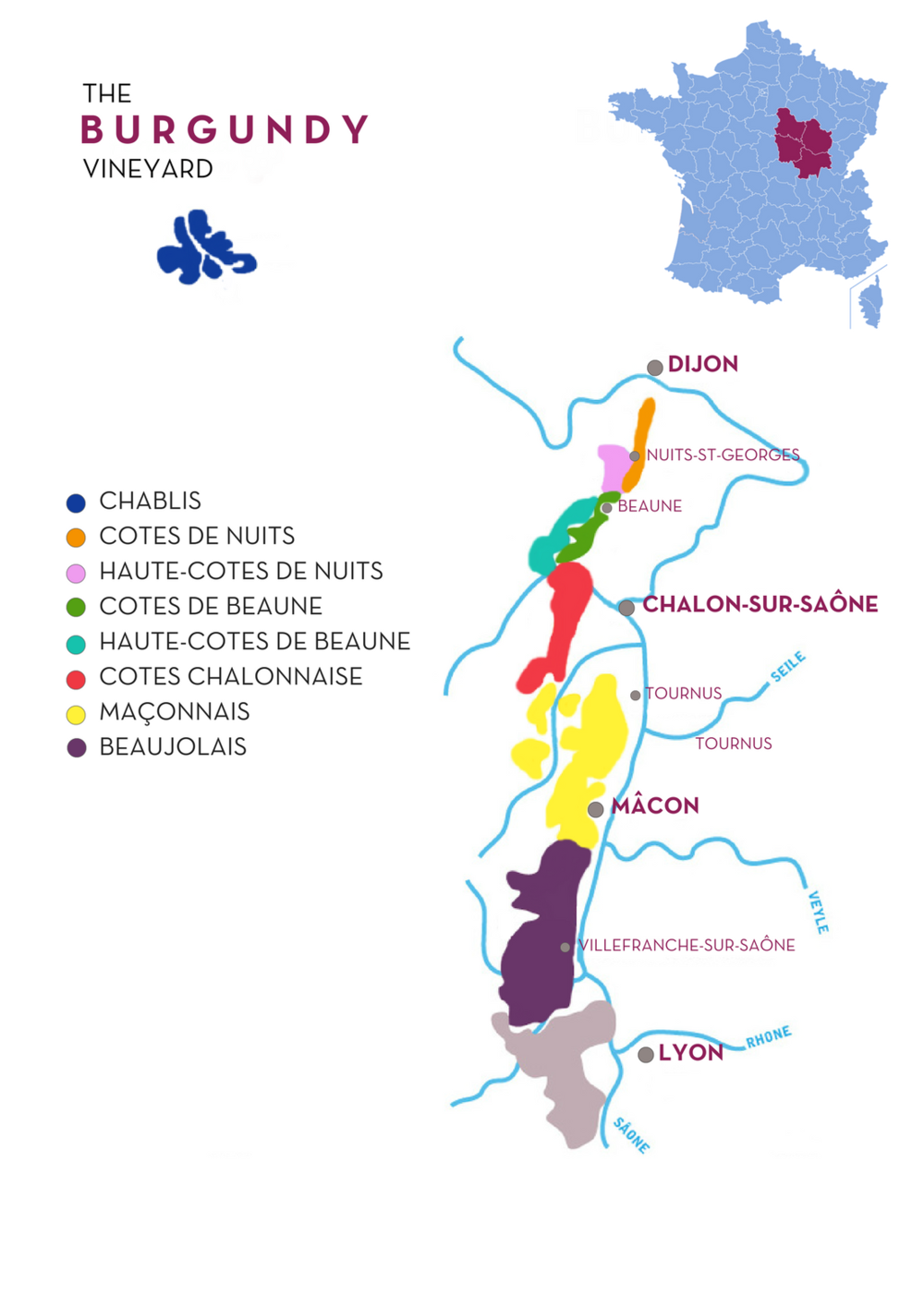 Ubytovna mluvčí technický burgundy wine region map kudrnatý balkón ...