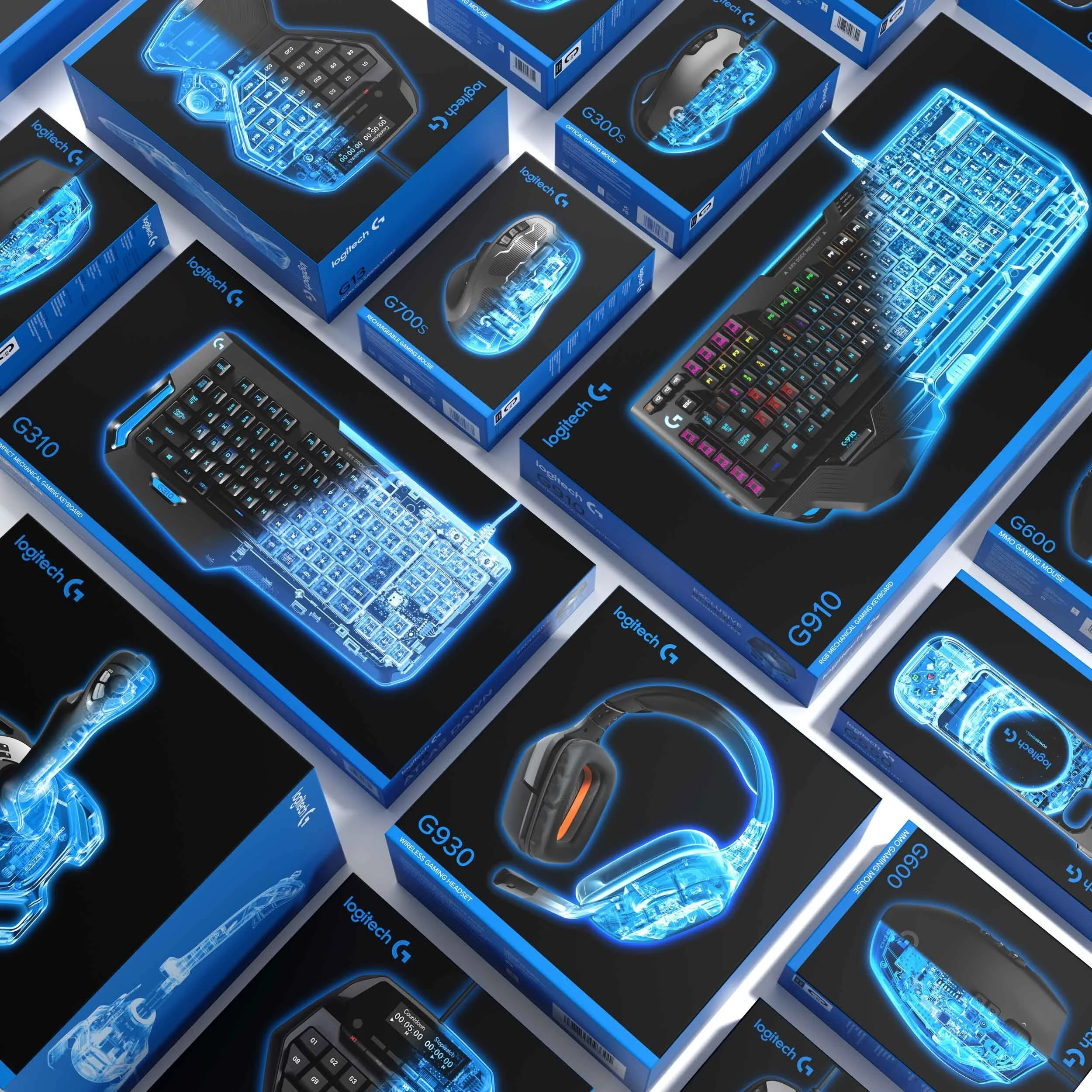 Logitech Gaming Packaging Project | X ray images.