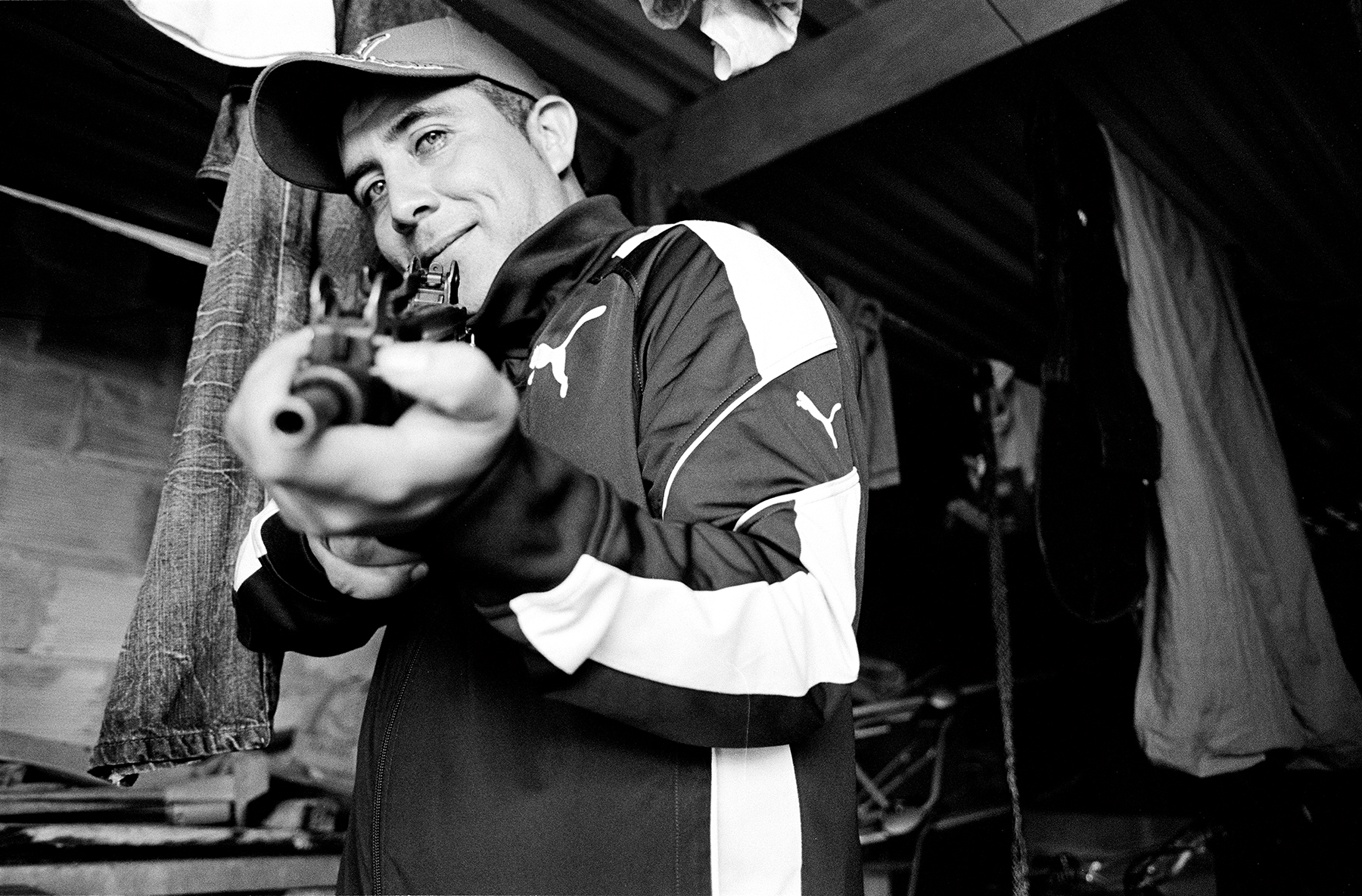 Jorge used to be the gang leader of Candelaria la Nueva, Bogota. Born into a poor family of "desplazados" (displaced from their home towns by the guerilla war), he became gang leader at the age of 15 and later served time in Bogota, Neiva and Bolivia for assassination and armed robbery before being killed by old rivals in his neighbourhood in 2011.