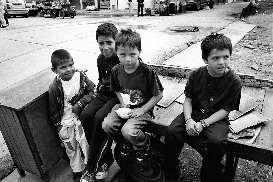   San Francisco, Bogota. Jorge's cousins are hanging out in front of their home. Jorge's brother Nelson was killed almost in the exact same spot four years later  at the age of 32 ,  shot in the back of the head. Nelson had been in a wheelchair&nbsp;