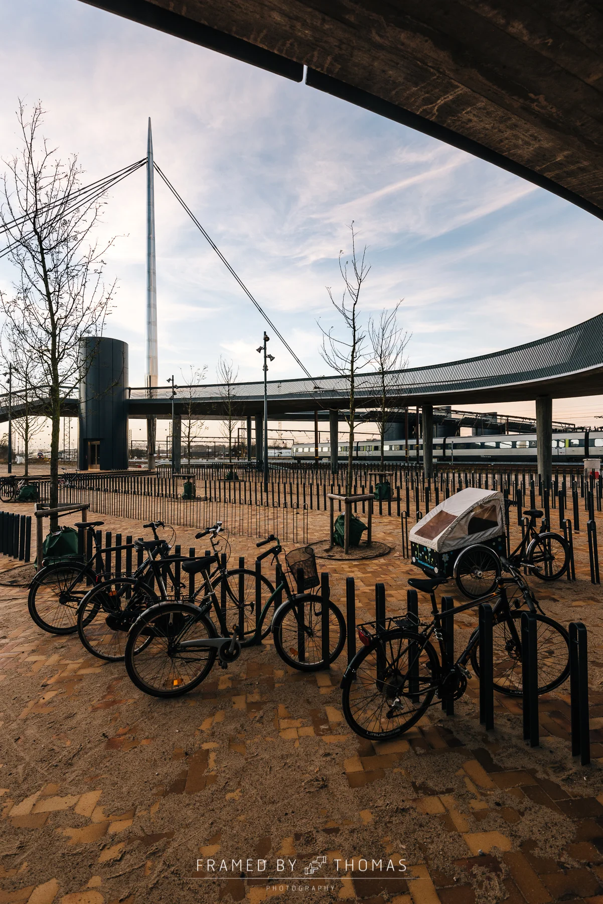 Byens bro (The City bridge) in Odense. A bicycle and pedestrian