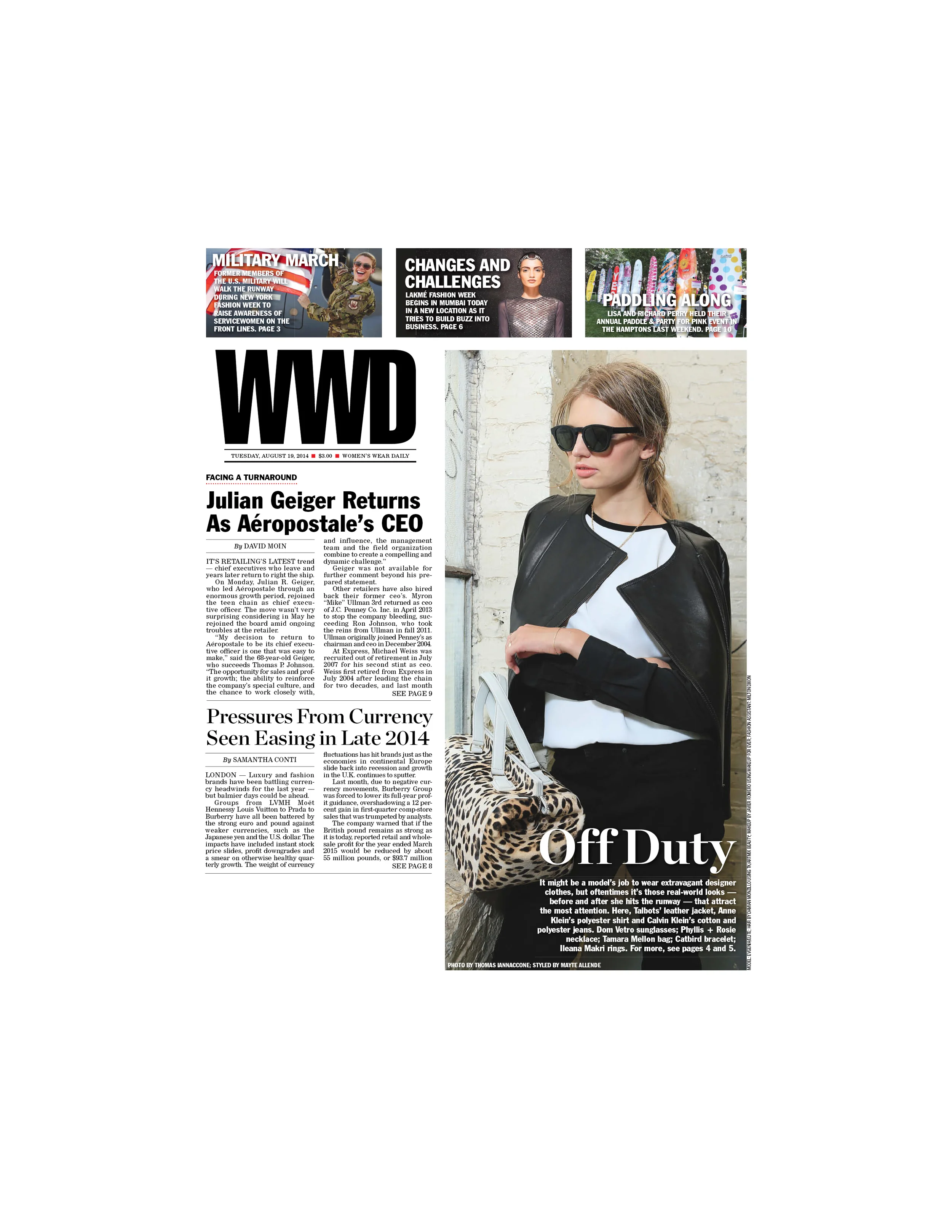 WWD Cover feature
