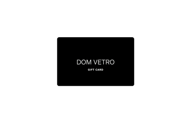 På forhånd igen Valnød Gift Card — DOM VETRO