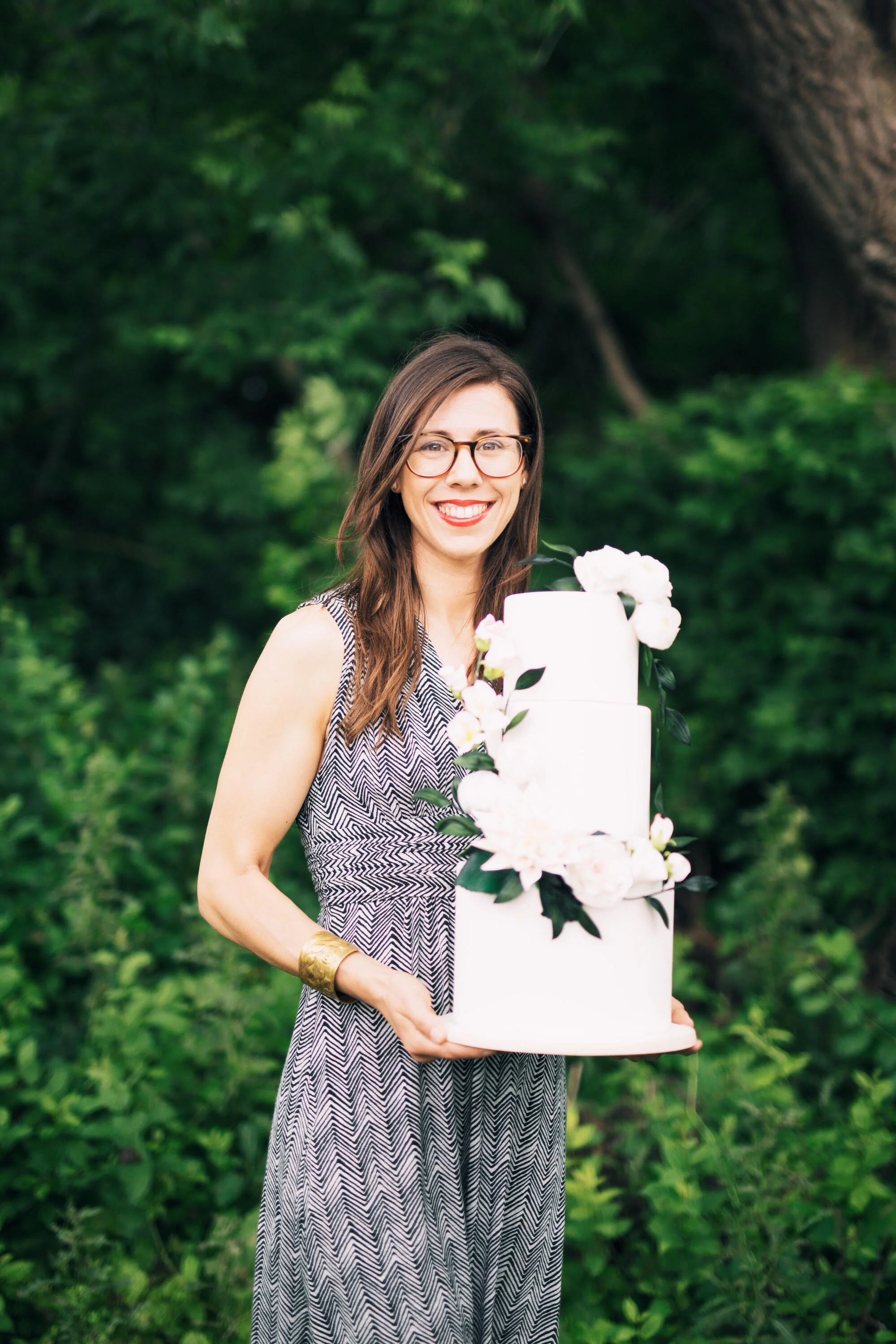 Heather with cake by Cat Buswell