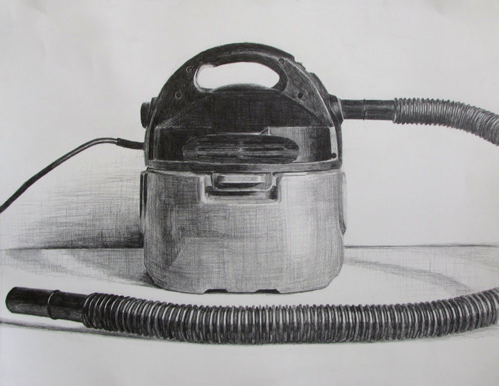 Vacuum Study Graphite on paper