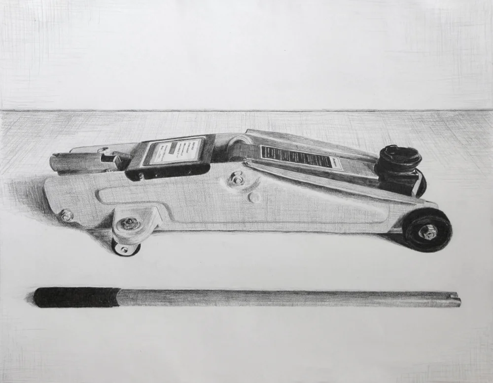 Car Jack Graphite on paper