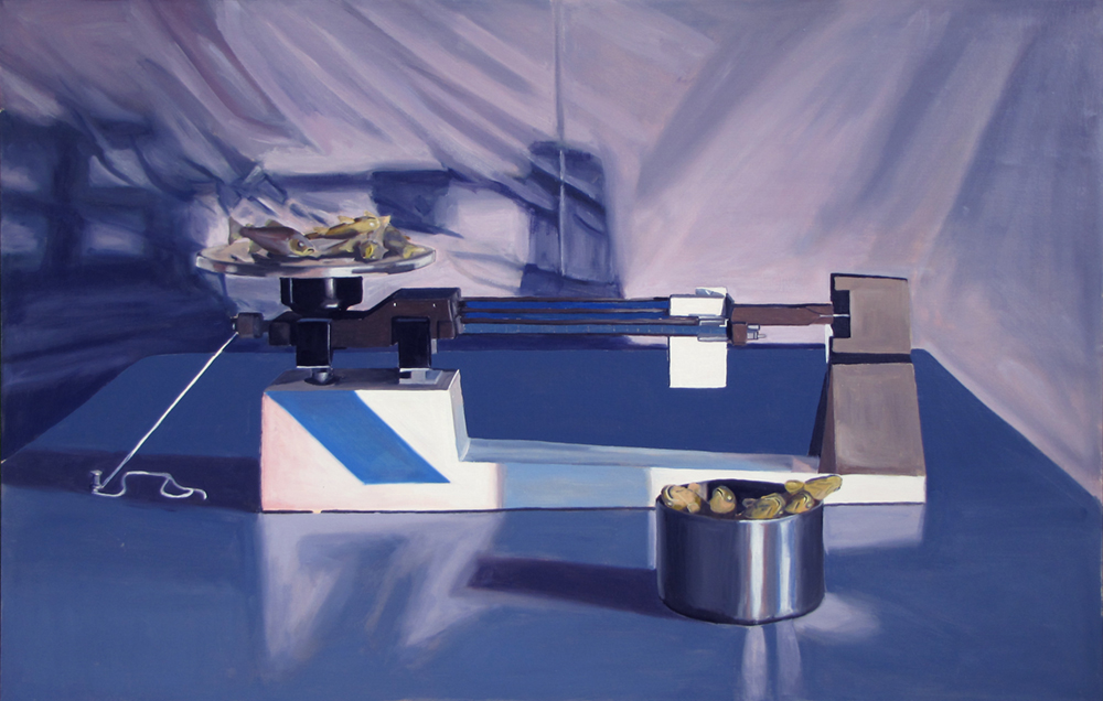 Manipulated Scale Oil on paper
