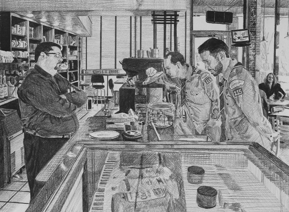 Requesting Information Ep 1 Scene 6 Graphite on paper