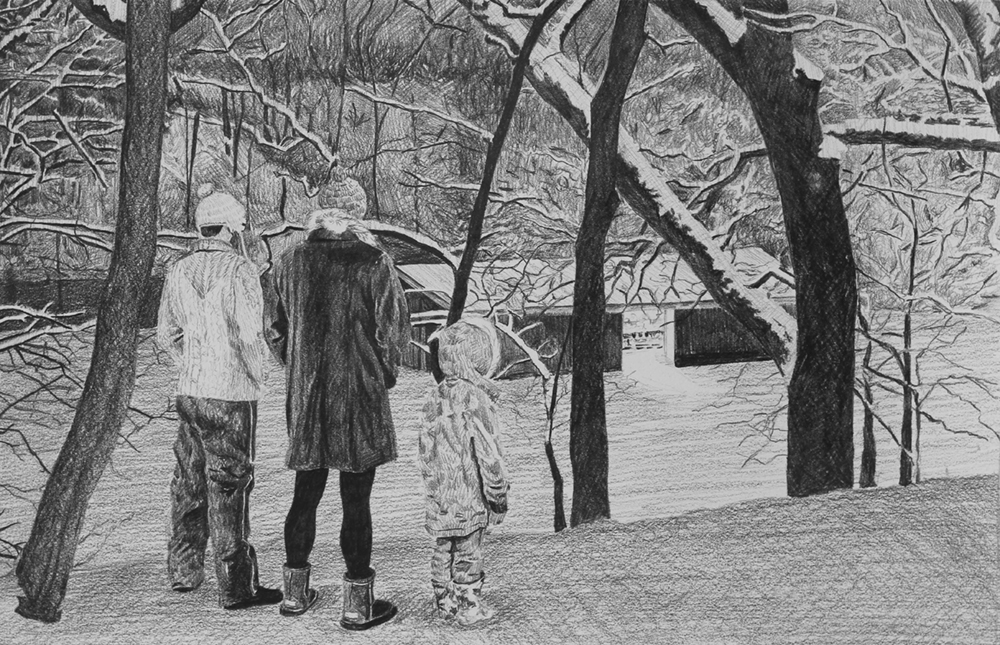   Discovery of a Labor Camp  Ep 6 Scene 5 Graphite on paper 