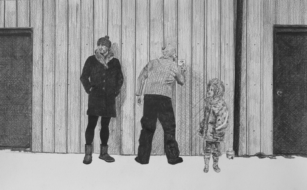 Adjusting the Thermostat Ep 6 Scene 7 Graphite on paper