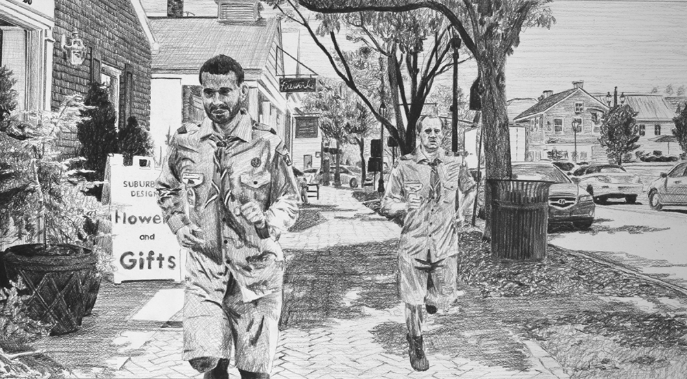   Running with Heart and Feet   Ep 1 Scene 6.2 Graphite on paper 