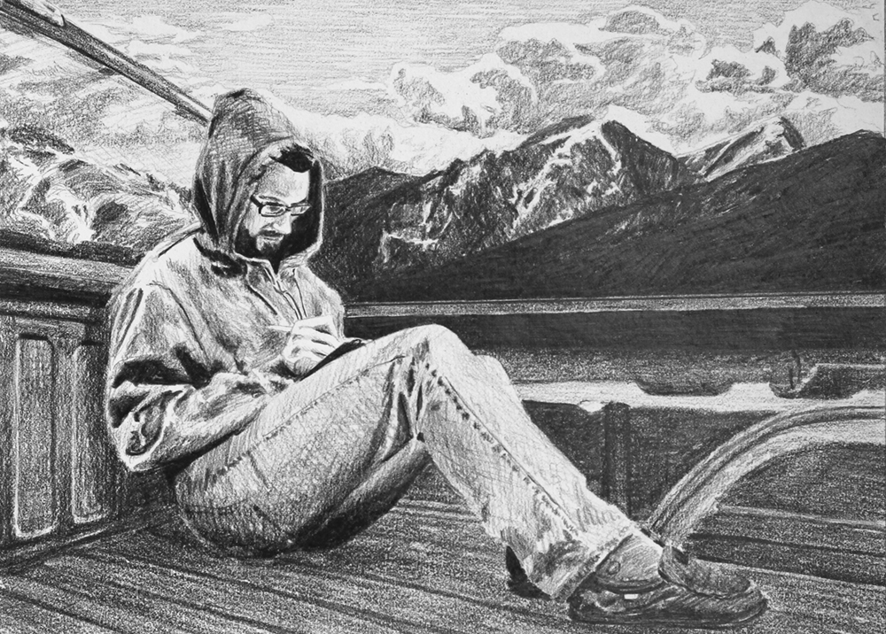   Writing in the Rockies   Ep 2 Scene 5.2 Graphite on paper 