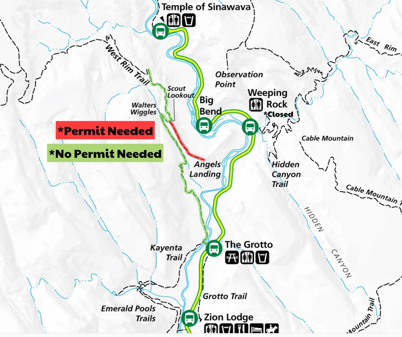 Angels Landing permit info