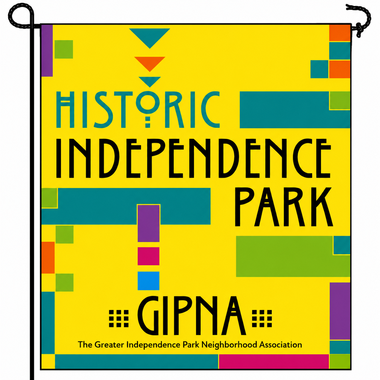 Historic Independence Park Lawn Flag with Flag pole