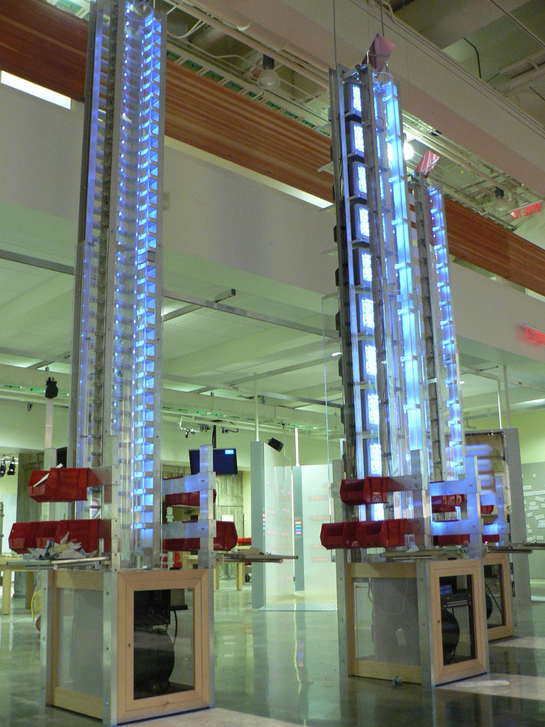  Tumbling Dice installation. OSC&nbsp;exhibit floor.&nbsp; 