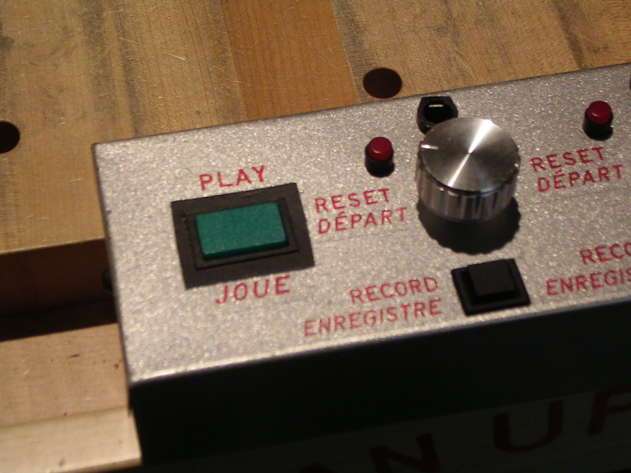  Exhibit floor work station control console detail. 