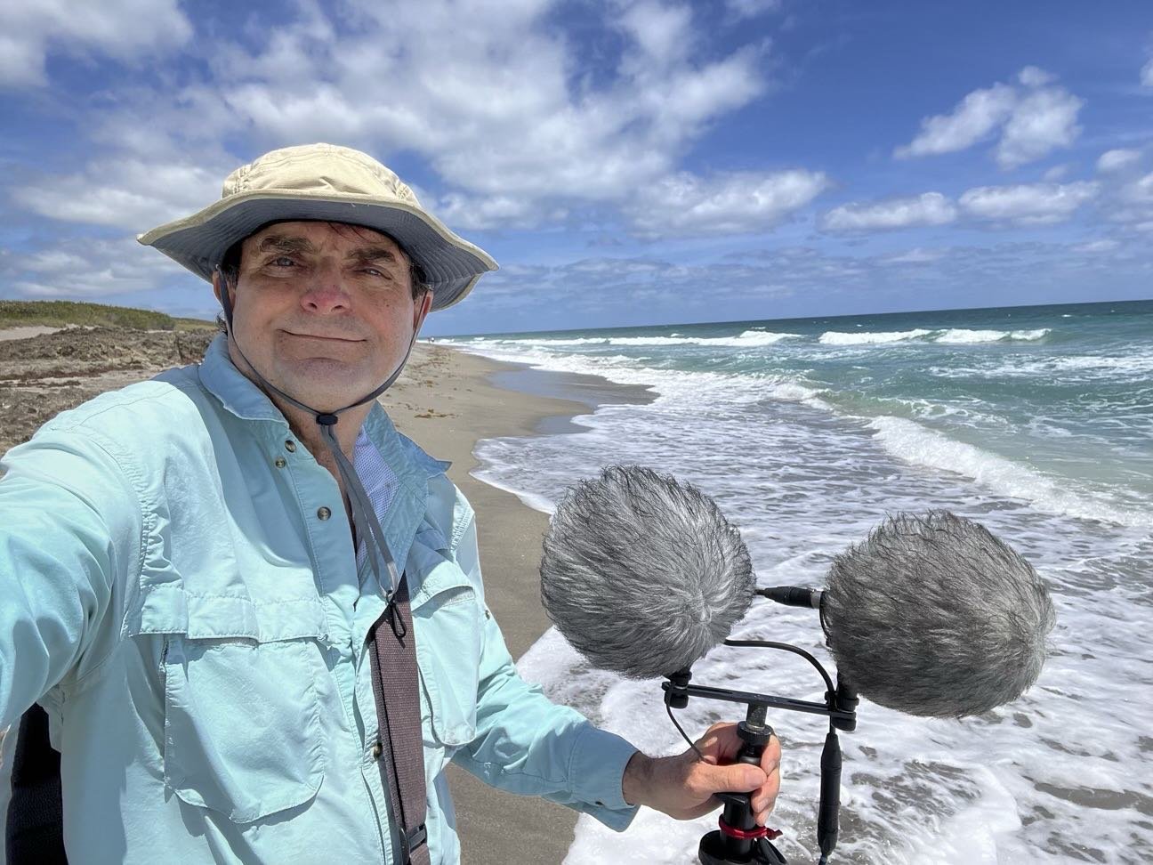 Amazing breezy day this week to recorded in stereo at the Nature Conservancy&rsquo;s Blowing Rocks Preserve in Jupiter Florida this week.
