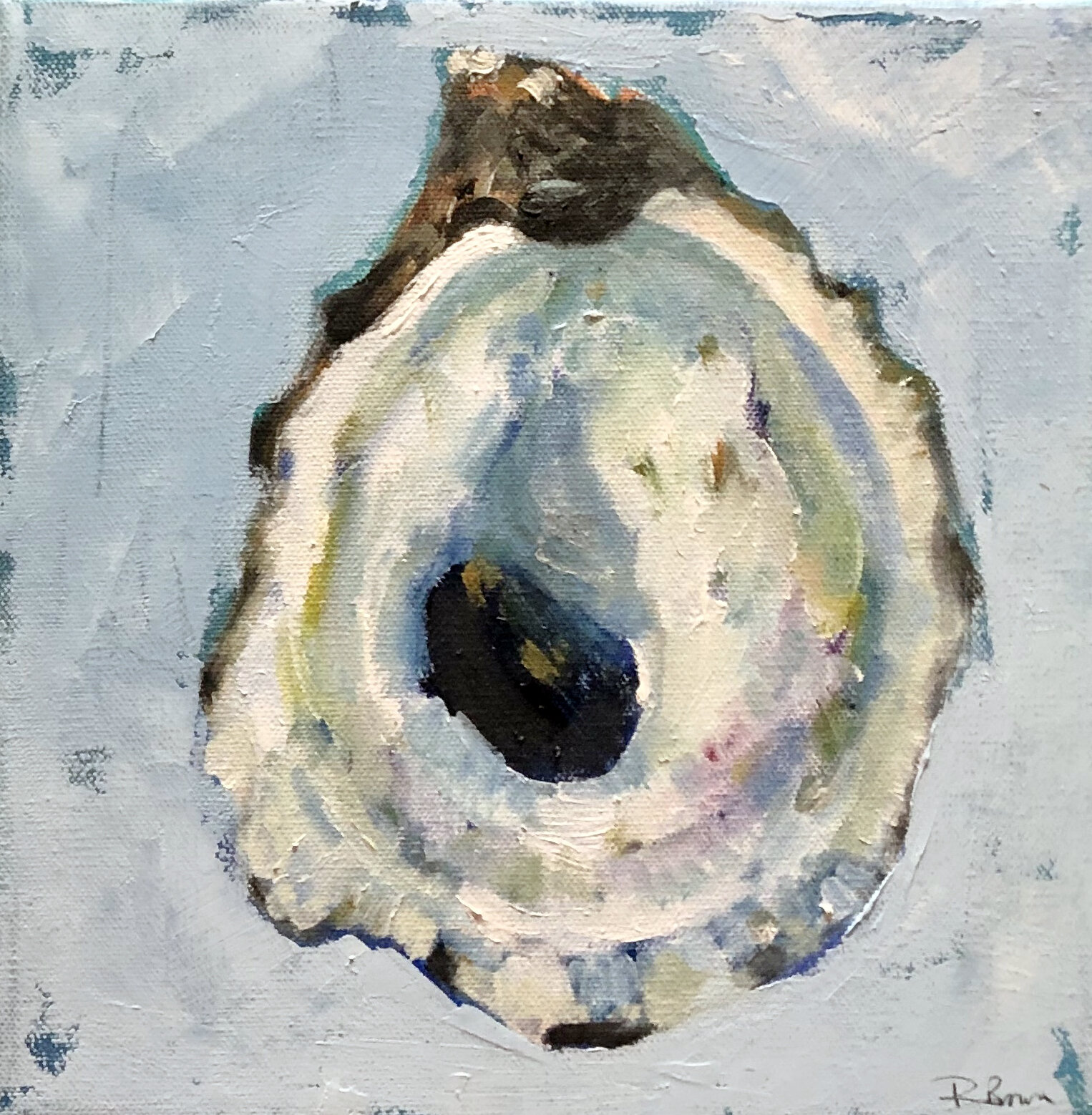 oyster shell paintings — RACHEL BROWN