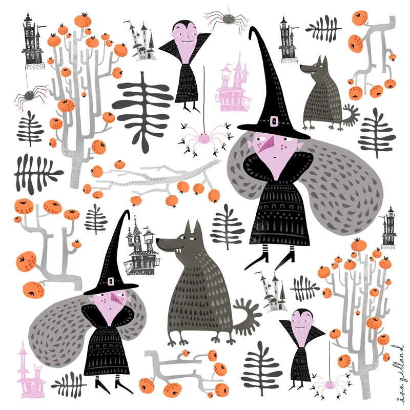 Pink and Orange Halloween