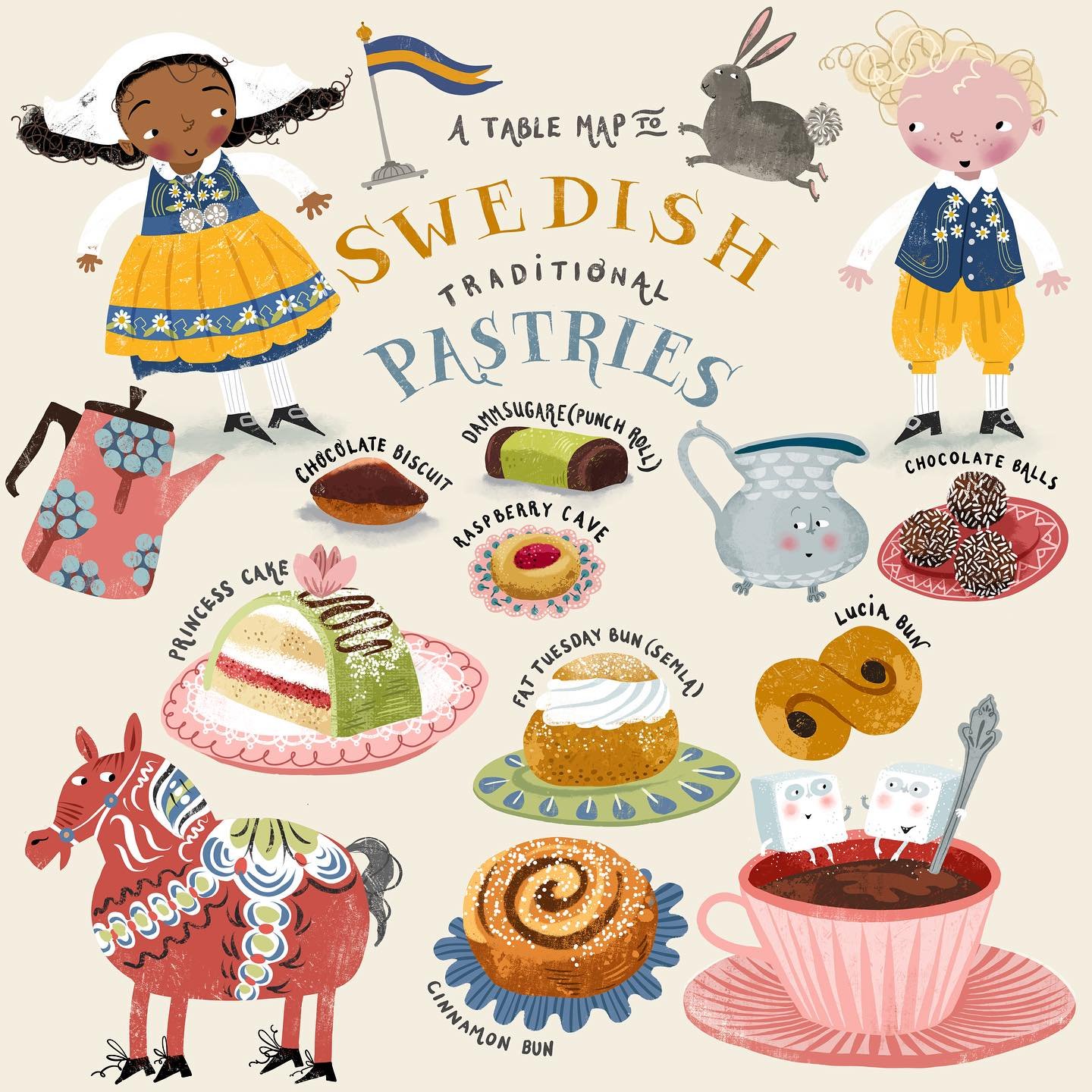 Happy National Day, Sweden!❤️🇸🇪 &hellip;. #sverigesnationaldag #Sweden #lillarogers #lillarogersstudio #childrensbookillustration #childrensbookillustrator #kidlitillustration